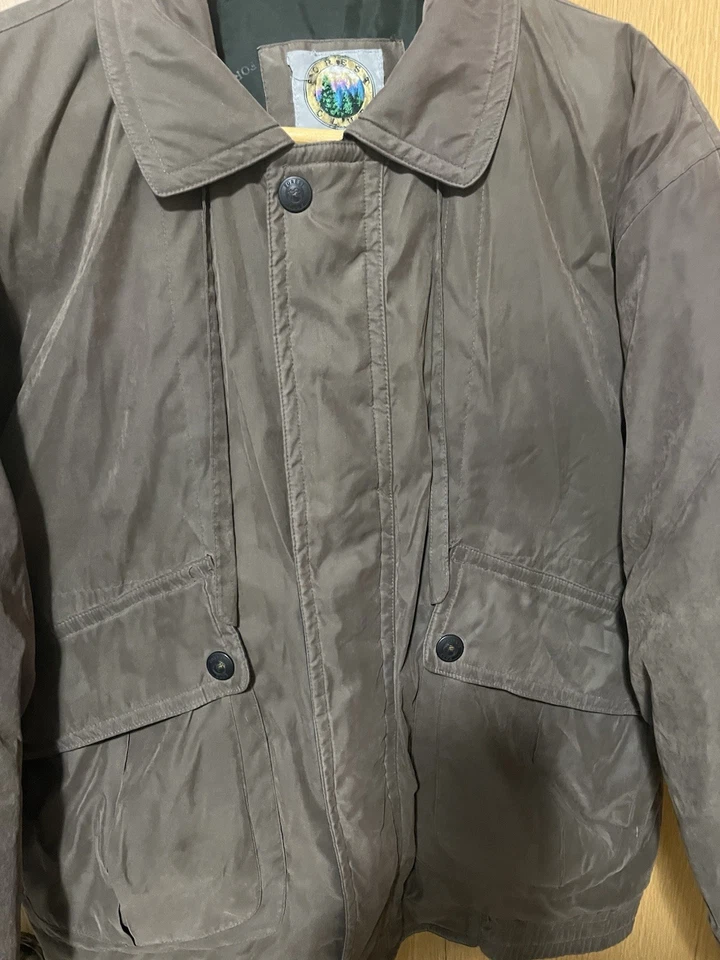Vtg Forest Club by Rainforest Jacket Down Feather Filled Mens Medium Brown Coat - Image 2 of 4