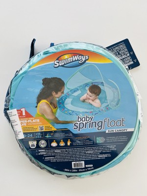 Swimways Baby Spring Float Baby Pool Float with Canopy 9-24m