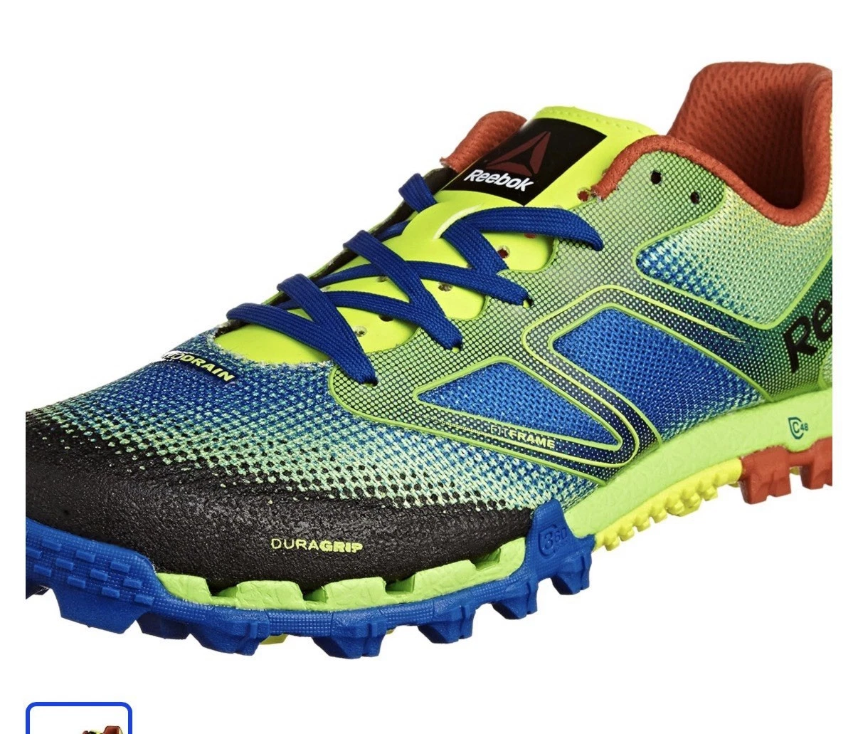 Reebok All Terrain Super 3.0 Trail Running Shoes Mens 9 Blue Green H2O Drain