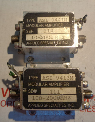 Applied Specialties ASI 9441M SMA RF Modular Amplifier 10-2000MHz & 100-2000MHz
