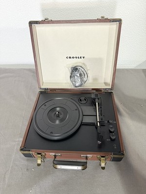 Crosley Executive Deluxe USB Bluetooth Turntable CR6019D-BR w/ Box & Adapter
