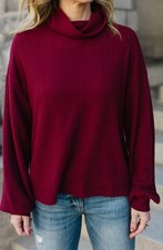 Sanctuary Klara Waffle Turtleneck Sweater Size S