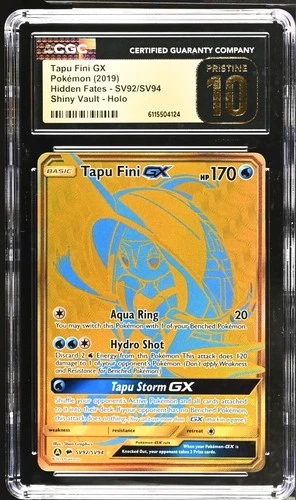 2019 Hidden Fates #SV92/SV94 Tapu Fini GX CGC 10