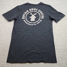 Dutch Bros Coffee Gray Short Sleeve T-Shirt Adult Medium Est 1992 Double Sided