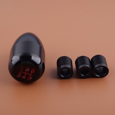 5-Gang Schaltknauf Schalthebel Schwarz Universal mit M8 M10 M12 Adaptern Neu