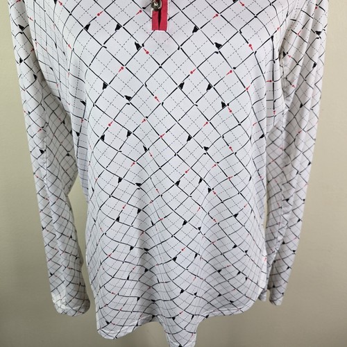 San Soleil Womens Top L Multicolor Long Sleeve Pullover Golf Tennis Shirt - Picture 4 of 14