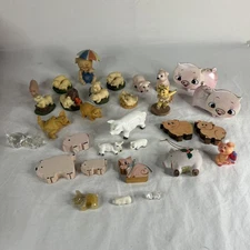 Vintage Mixed Lot of 30 Pigs: Enesco; Porcelain, Ceramic, Resin etc.