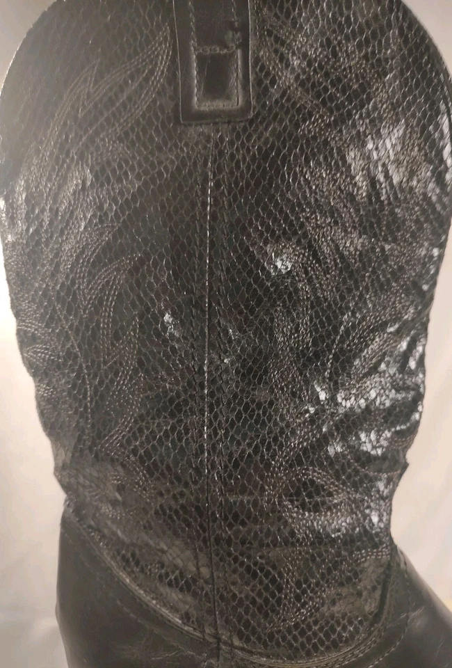 Rampage Walden Laredo Botas Mujer Talla 8.5 M Negro Imitación Cuero Vaquera Western Foto 3 de 4