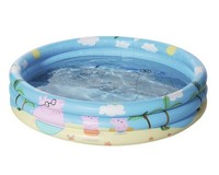Planschbecken Aufstellpool Happy People Peppa Pig 3-Ring-Pool Ø 100 X 23 Cm
