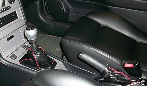 L & P Car Design Cuffia cambio e Freno a mano compatibile con Opel Vectra B 1995-2002 - nero - vera pelle - perforato - leva cambio manuale - (A106-1