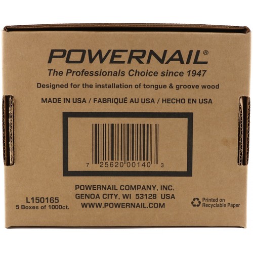 Uñas de piso taco en L Powernail L150165 calibre 16 1-1/2 pulgadas de largo (5000 ct) - Imagen 9 de 13