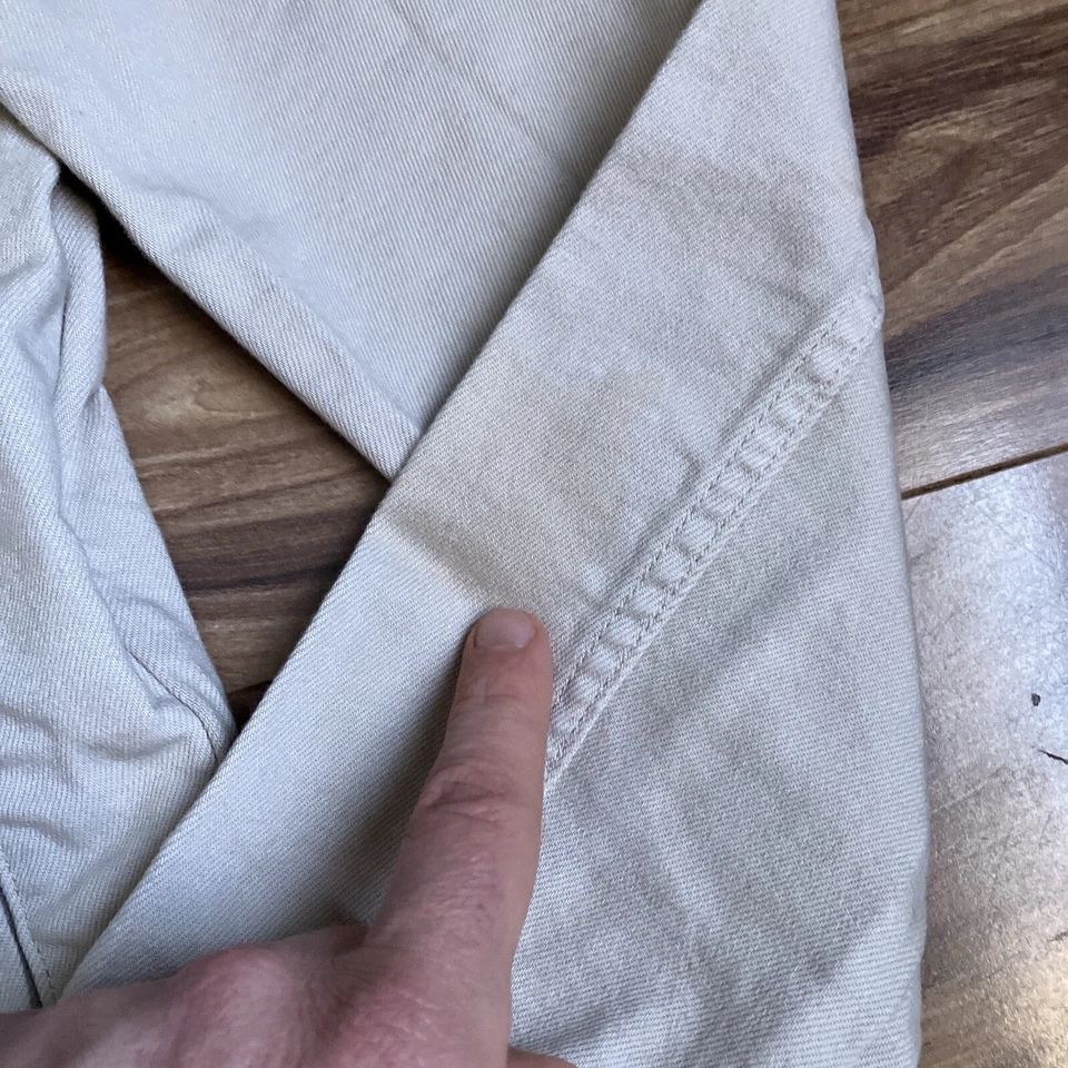 Vince Denim Jacket Mens Medium Beige Light Wash Jean Trucker - Image 4 of 4