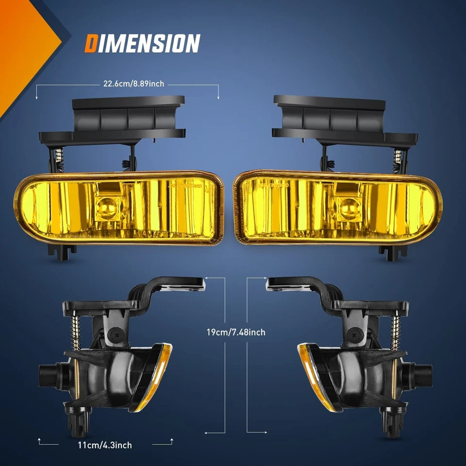 Conjunto de luces antiniebla Nilight compatible con Chevy Suburban Tahoe 2000-2006 Foto 3 de 4