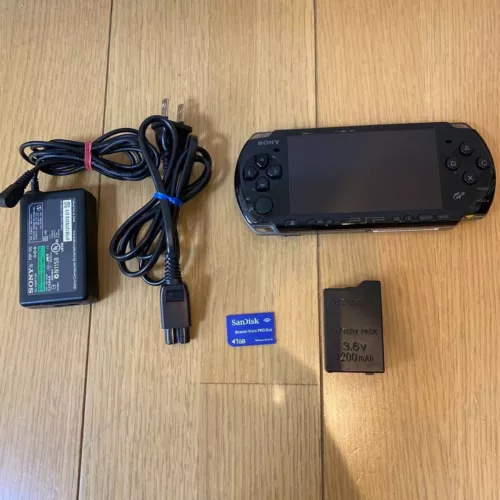 Sony PSP-3000 Gran Turismo Limited Edition Console Black Tested Good Condition
