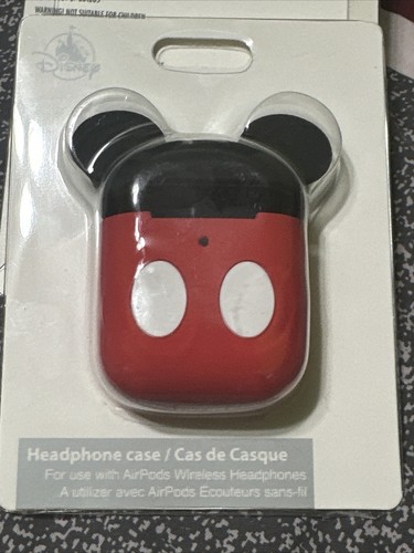 Étui de protection casque sans fil Mickey Mouse Airpod parc Disney authentique NEUF - Photo 1/2