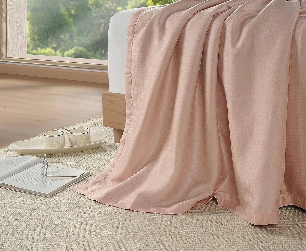 LANE LINEN Throw Blanket for Couch Twin Bed Twin Sepia Rose