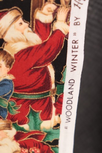 3.8 Yds Hoffman Woodland Winter Christmas Santa Angel Victorian Children Toys - Picture 6 of 8