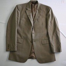Jos A Bank 38R Tan Brown 100 Wool Mens Blazer Suit Jacket Sport Coat