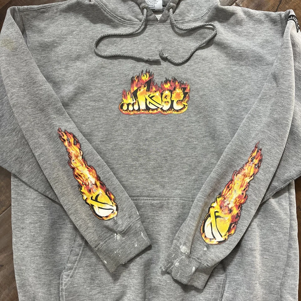 Sudadera con Capucha Vintage Años 90 Lost Enterprises Flame Skateboard Surf Para Hombres Mediana Foto 3 de 4