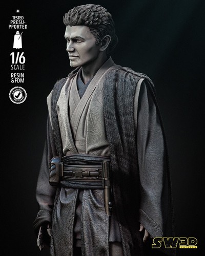 Anakin Skywalker 3D Printed Figure, Star Wars Jedi Knight Statue, Unpainted - 第 3/7 張圖片