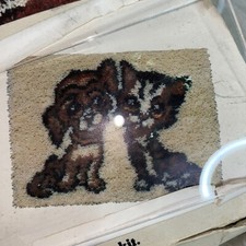 Vintage Malina Hook-A-Rug Kit Dog And Cat Sealed Unused 20 x 27 NIB MIB
