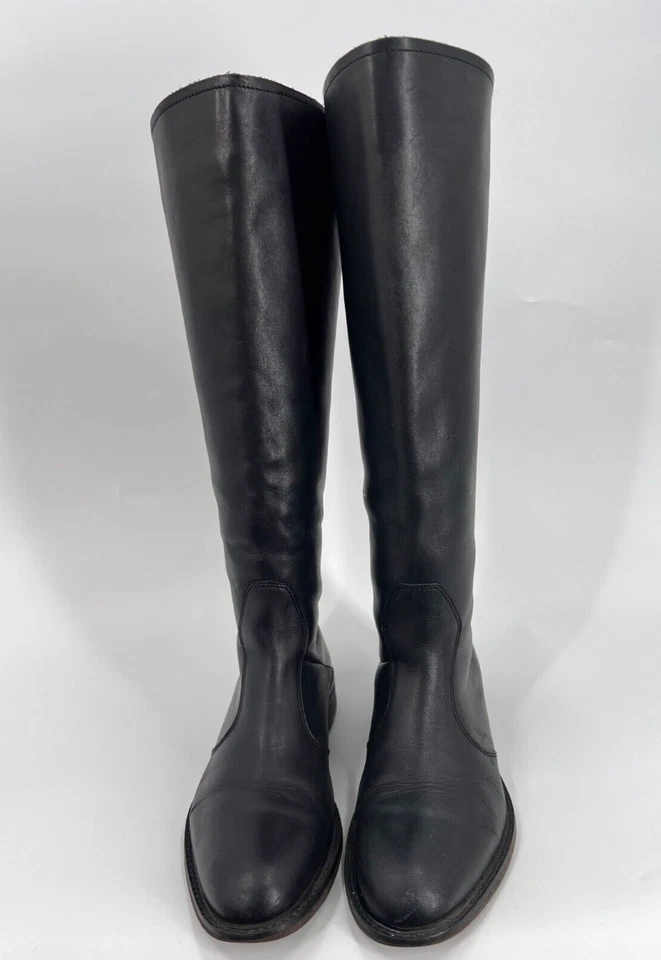 Botas de cuero hasta la rodilla Johnston & Murphy para mujer altas negras Foto 3 de 4