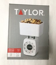 New Taylor FOOD SCALE 1 lb. White Analog Easy Read Measure Healthy Portions