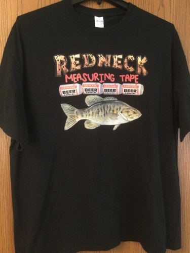 Redneck Measuring Tape - Black Shirt - 2XL - Gildan