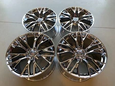 Chrome C7 Z06 Corvette Style Wheels 19x10 20x12 C6 C7 GS ZO6 ZR1 GM Caps Lugs