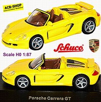 Porsche Carrera Gt Typ: 980 Roadster 2003-06 Gelb Yellow 1:87 Schuco 25422