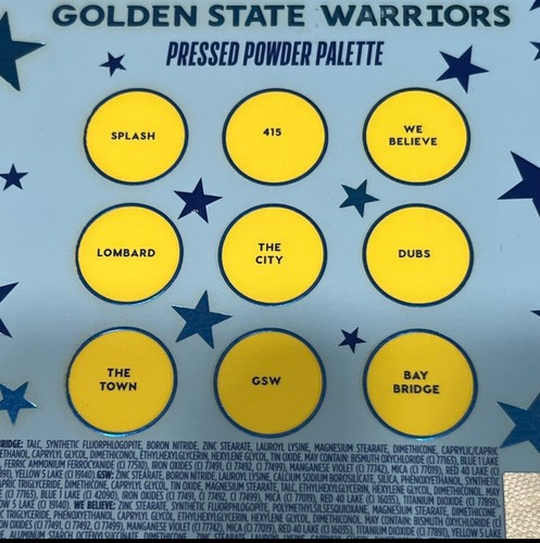 Colourpop X NBA Golden State Warriors palette ombretti basket nuovi con etichette California - Foto 11 di 11