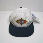 SUPER BOWL XXXII AUTOGRAPHED HAT CAP - JERRY ROBINSON, ROD MARTIN & others
