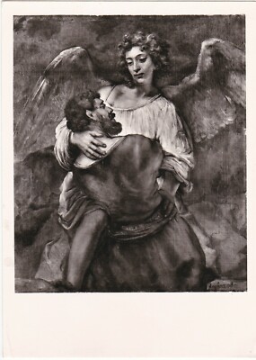 G1442 D'APRES UNE CANVAS DE REMBRANDT - JAKOB RINGST MIT DEM ANGEL - BERLIN