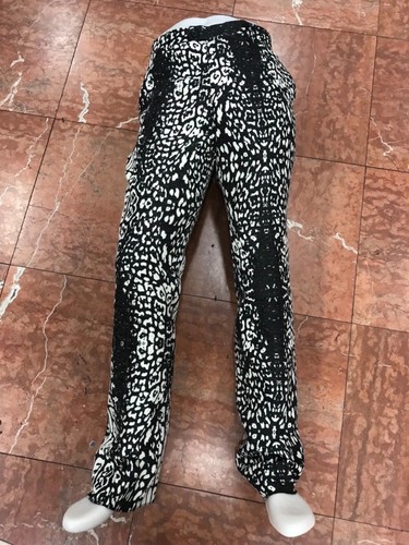 Para Hombres Pantalones de Moda Blanco Negro | | eBay