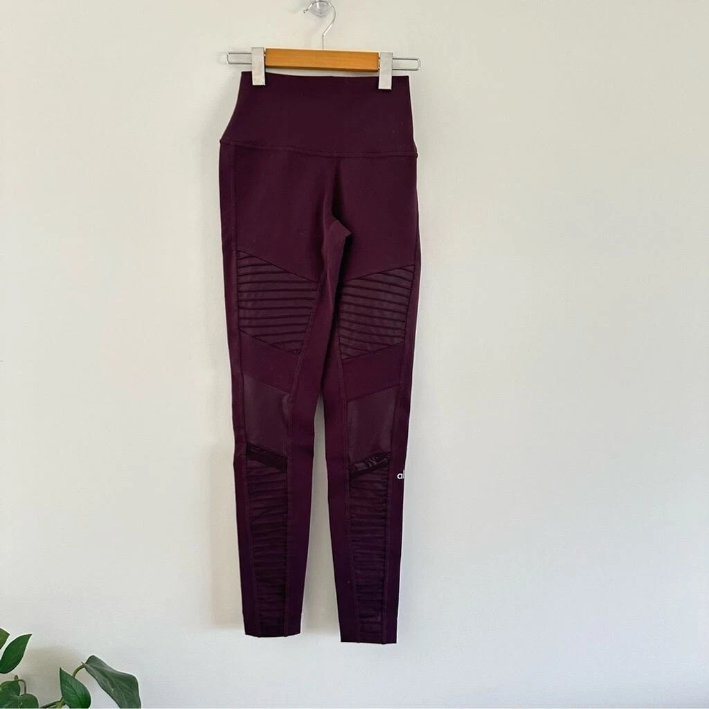 alo-yoga moto high rise workout mesh leggings