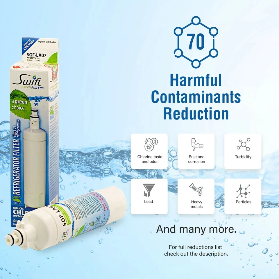 Filtro verde Swift SGF-LA07 compatible con LG LT700P, ADQ36006101, 46-9990 (paquete de 6) Foto 2 de 4