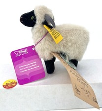 Steiff Snucki Moorland Sheep 1977 Archive Sample Plush ID Button Tags 11cm 4.5in