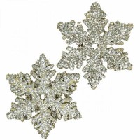 Schneeflocke Holz Hellgold Glimmer Deko Basteln Weihnachten 4Cm 72 Stk, 72