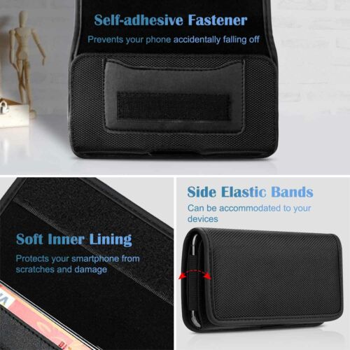Oxford Phone Waist Pack - Belt Clip Holster w/ Card Slots (Fits iPhone /Samsung) - Picture 5 of 26