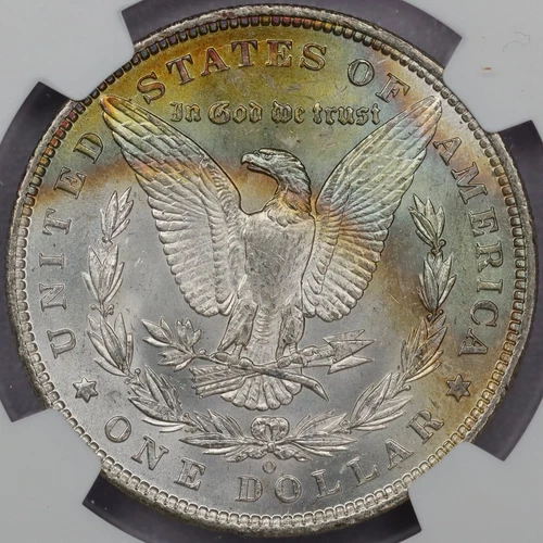 1888-O Morgan Silver Dollar - NGC MS 60 Nicely Toned