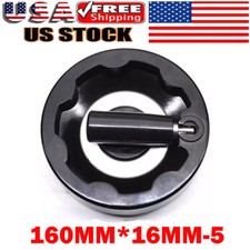 16x160mm Inside Ripple Fold Away Hand Wheel 6 Inch For Milling Machine Black