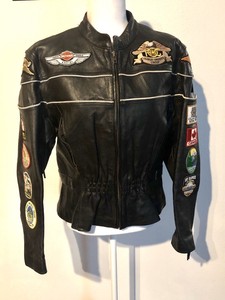 jaqueta de couro motoqueiro harley davidson