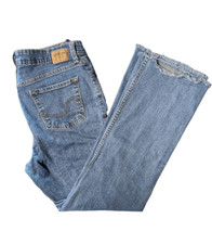 Signature by Levi's Strauss  At Waist Bootcut Blue Jeans Raw Bottoms Women's Siz