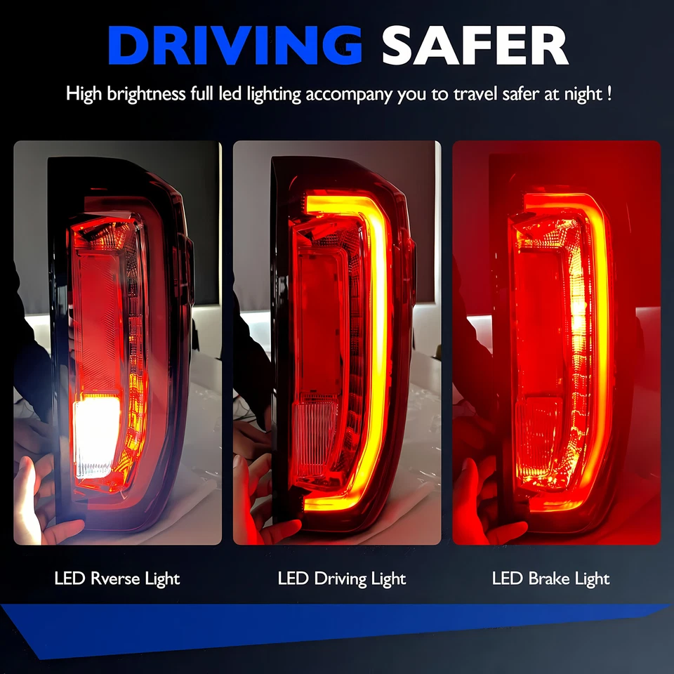 Rear Right Full LED Tail Light Assy W/ Bulbs For GMC Sierra 1500 2500HD 2019-23 Foto 4 de 4