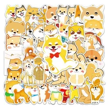 Cute Shiba Inu Sticker Set, 51 pieces, Vinyl Waterproof Sticker Pack