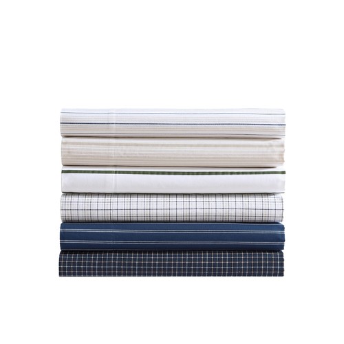 Set lenzuola a quadri Nautica Reece blu navy/beige - Foto 4 di 16