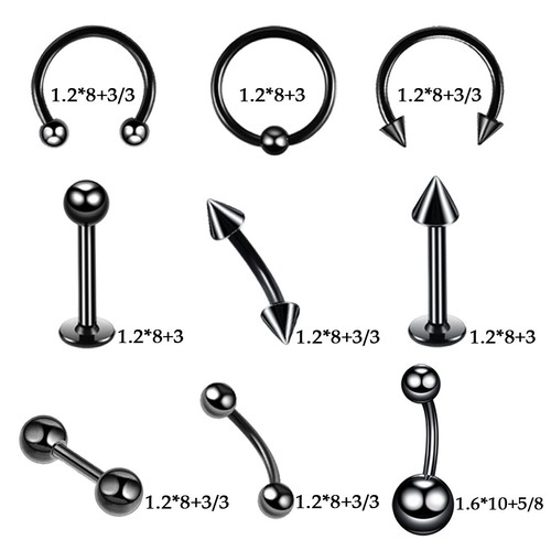 42Pcs Professional Body Piercing Tool Kit Ear Nose Navel Nipple Needles Set Part - Picture 7 of 12