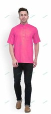 Mens Kurta Traditional Wear Cotton Kurta Mens Ethnic Wear Half Sleeve Kurta