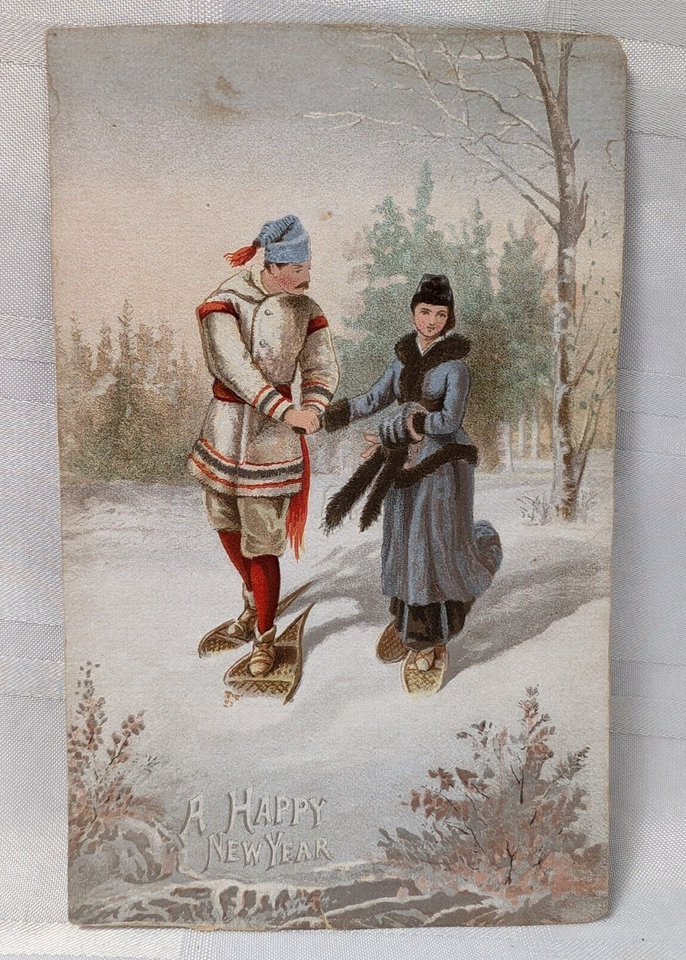 1890 CHRISTMAS AND HAPPY NEW YEAR ROLPH SMITH TORONTO ADVERTISING CARD