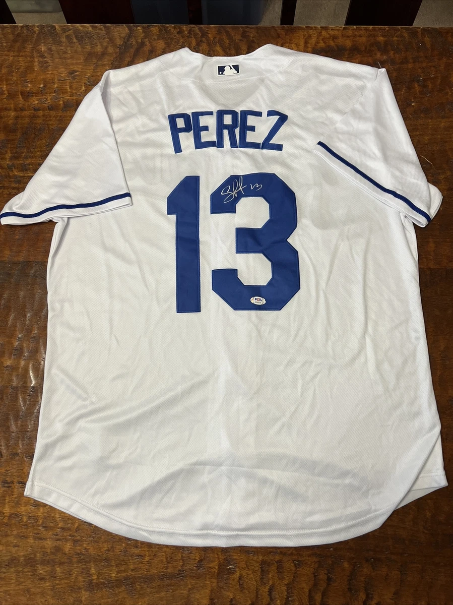 Salvador Perez Signed Kansas City Royals Jersey PSA DNA Coa Autographed  Salvy